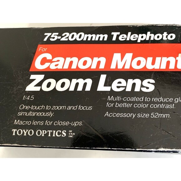 Canon FD Zoom Lens 75-200mm f/4.5 Telephoto for SLR 35mm Film Camera #38233 - Picture 5 of 6